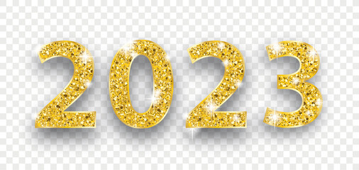 2023 Golden Glitter Transparent