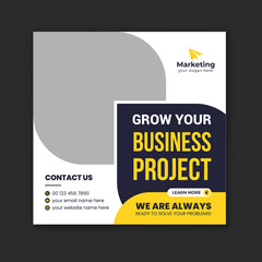 Corporate business Instagram post template banner. Creative business social media banner template design