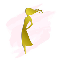 lady silhouette, svg