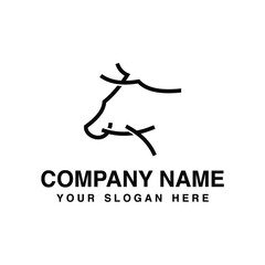 line cow logo