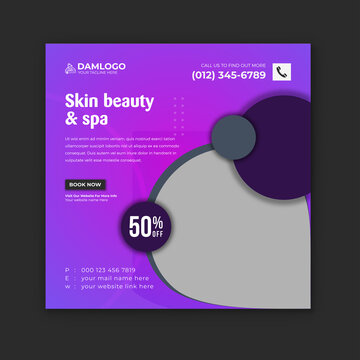 Spa And Beauty Studio Instagram Post Template Design