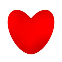 Love shape in red icon illustration design