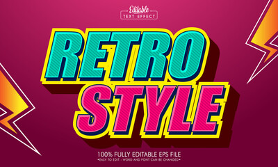 Retro editable text effect
