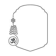 Buddhist symbol represents life’s path, frame