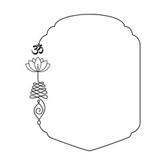 Buddhist symbol represents life’s path, frame