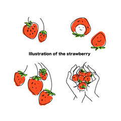 苺のイラストセット