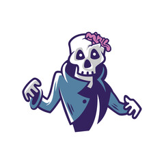 Zombie Skull Logo