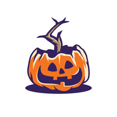 Halloween Pumpkin Vector Logo