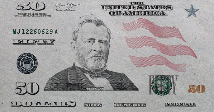 U.S. 50 dollar banknote. Elements