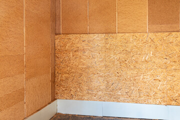 Installing thermal insulation inside a building, wood fiber boards and OSB