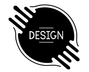 Fototapeta premium Abstract modern frame for decorative design. Geometric decoration element. Graphic illustration. Modern minimal style. Circle geometric shape. concept. Trendy design. liquid ink.