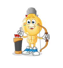 Obraz premium light bulb head cartoon native american tribe. cartoon vector
