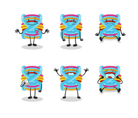 Obraz premium DNA sad group character. cartoon mascot vector