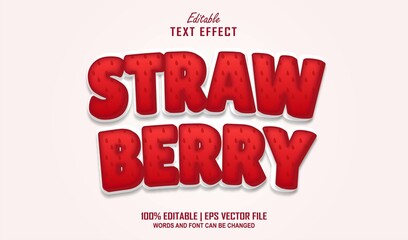 Strawberry Editable Text Effect Style