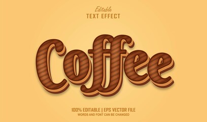 Coffee Editable Text Effect Style