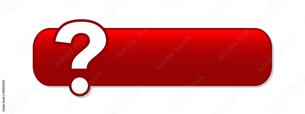 Aufkleber blank red vector web button with question mark symbol
