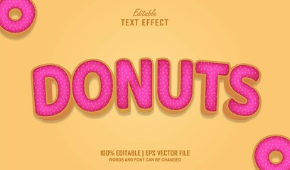 Donuts Editable Text Effect Style
