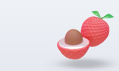 3d chinese new year Lychee icon rendering right view