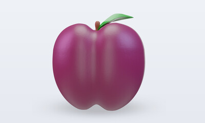 3d chinese new year Plum icon rendering front view
