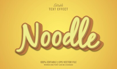 Noodle Editable Text Effect Style