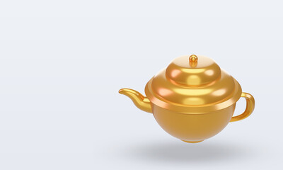 3d chinese new year Teapot icon rendering Top view