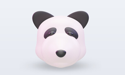3d chinese new year Panda Bear icon rendering front view © dwiangga