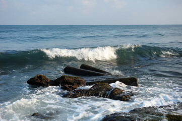 Mediterranean coast in southern Israel near the city of Ashkelon