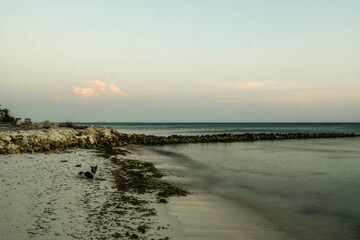 Coucher de soleil sur la mer des Caraïbes en colombie