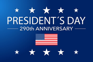 Fototapeta premium Presidents Day USA, 290th Birthday George Washington