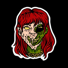 zombie woman illustration