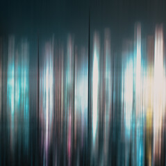 abstract background of blurred skyscrapers at night business and technology concept