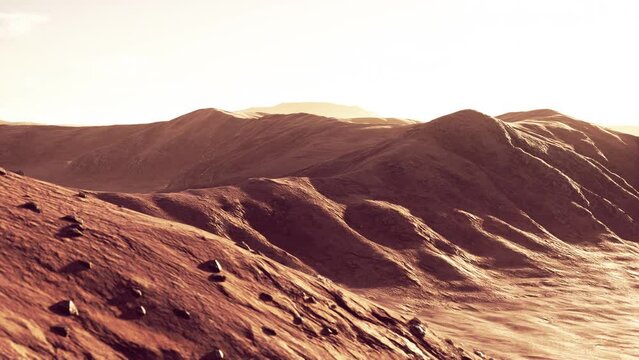 warm colored Sand dunes at sunset
