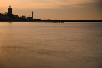 View of the Baltic Sea in Kołobrzeg.


