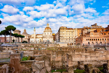 Fototapeta premium panorama eternal city of Rome in Italy