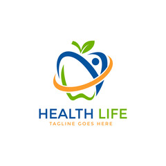 People health logo design vector illustration