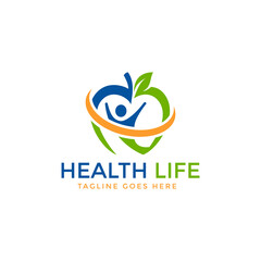 People health logo design vector illustration