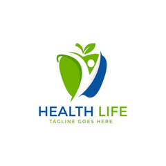 People health logo design vector illustration
