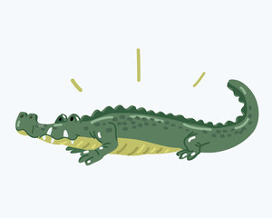 Obraz premium Vector illustration of crocodile mascot