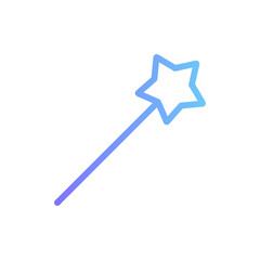 Magic wand vector icon with gradient
