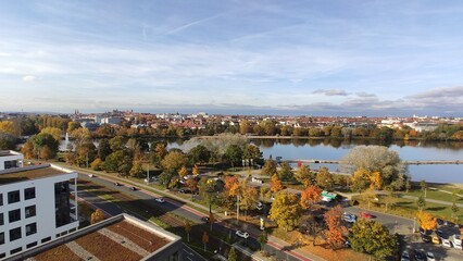 W&ouml;hrder See in N&uuml;rnberg von Oben