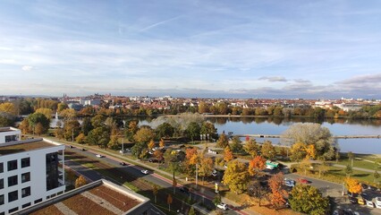 W&ouml;hrder See in N&uuml;rnberg von Oben
