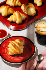 croissant and coffee
