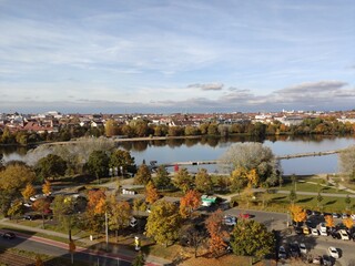 W&ouml;hrder See in N&uuml;rnberg von Oben