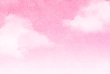 背景素材_水彩テクスチャ_空_ピンク