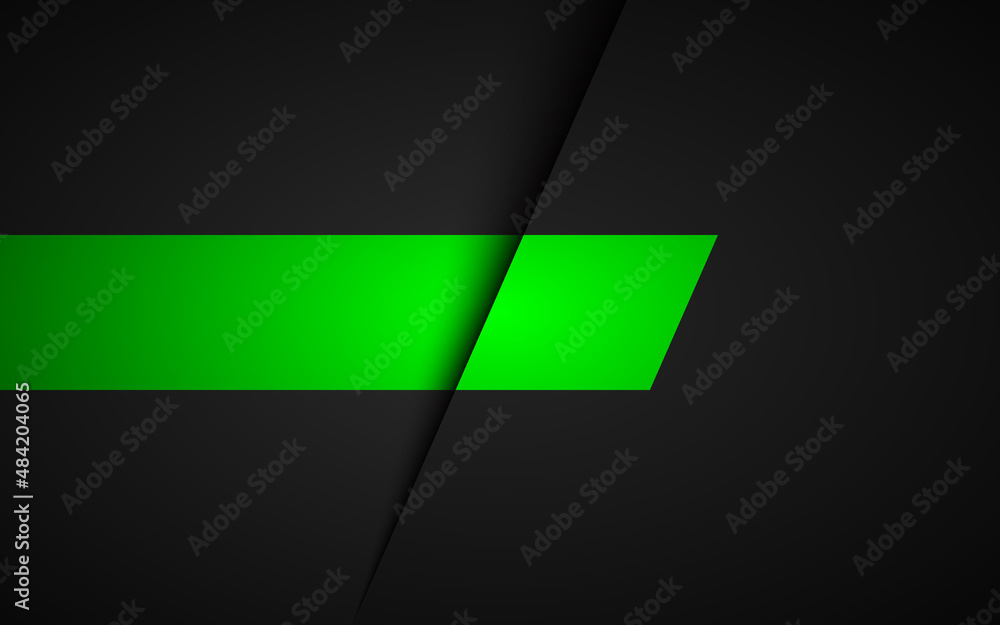 Canvas Prints black and green tech modern material design. vector abstract widescreen background with free place f