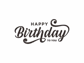 Happy birthday lettering design