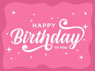 Happy birthday lettering design