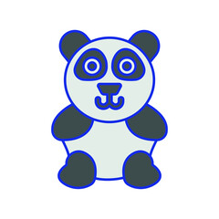 Panda animal Vector icon which is suitable for commercial work and easily modify or edit it