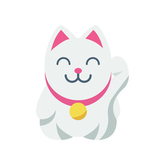 lucky Kitty Animal Vector icon which is suitable for commercial work and easily modify or edit it


