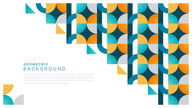 Circle shape colorful geometric background.